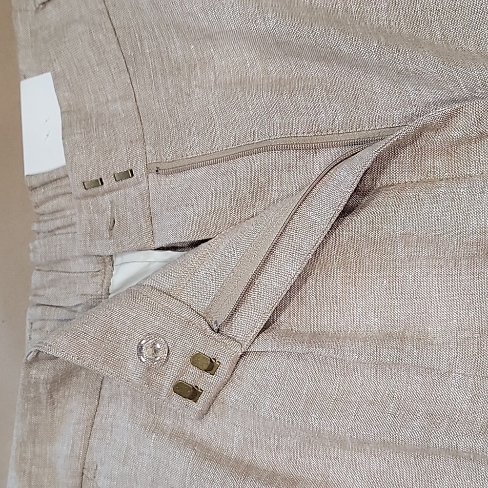 Old Navy Size XL Oatmeal Extra High-Waisted Linen-Blend Taylor Shorts, NEW w/Tag - Picture 11 of 15
